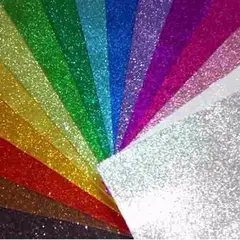 GENERICO - Goma Eva Glitter 40x60 Cms Colores / Pack 10 Un.