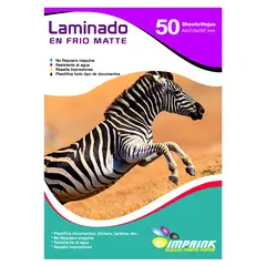 IMPRINK - Laminado en Frio Transparente Matte A4 50 Hojas
