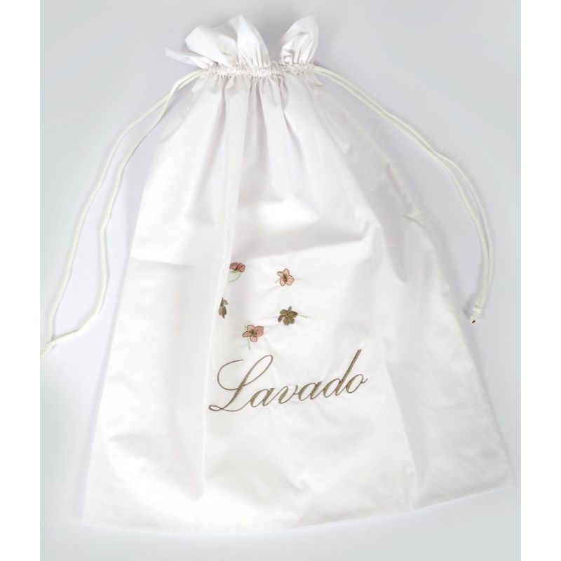 GENERICO - Bolsa de Lavado con Bordado Gris o Lila Tamaño Único VEBBA