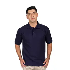 90 GRADOS - Polera Pique Hombre Manga Corta Azul Marino