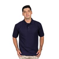 Polera Pique Hombre Manga Corta Azul Marino