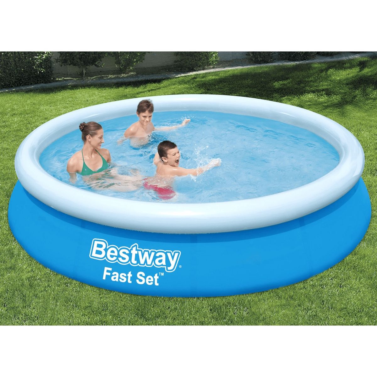 BESTWAY - PISCINA REDONDA INFLABLE FAST SET 3.66M X 76CM BESTWAY – 3 CAPAS