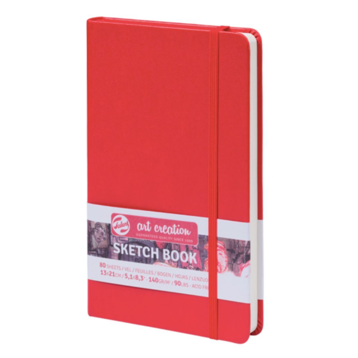 ART CREATION - Libreta Art Creation Roja 13x21cm 140gr 80hjas.