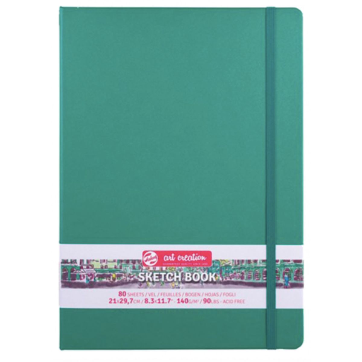 ART CREATION - Libreta Art Creation Verde Bosque 21x30cm 140gr 80hjas.