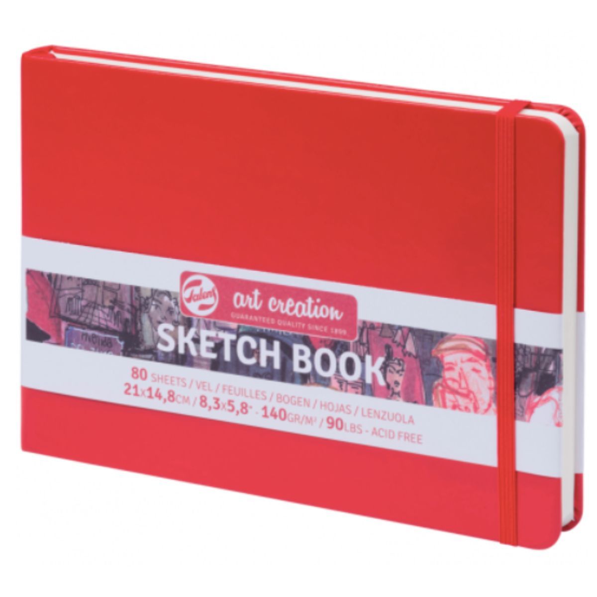 ART CREATION - Libreta Art Creation Roja 21x14,8cm 140gr 80hjas.