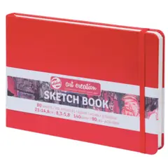 ART CREATION - Libreta Roja 21x14,8cm 140gr 80hjas.