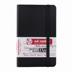 ART CREATION - Libreta Negra 9x14cm 80gr 80hjas.Con Puntos