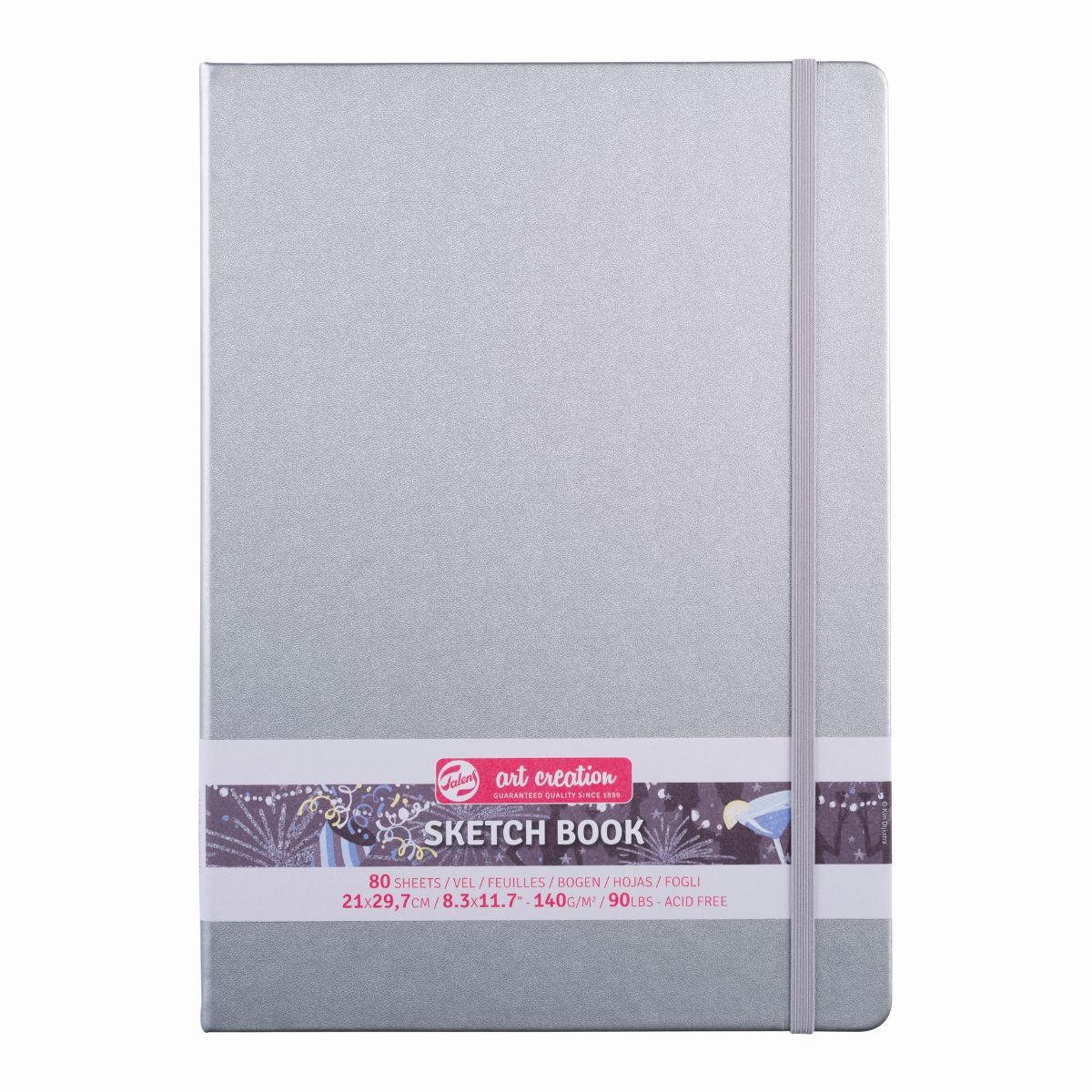 ART CREATION - Libreta Art Creation Plateada 21x30cm 140gr 80hjas.