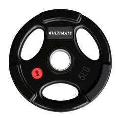 ULTIMATE FITNESS - DISCO OLÍMPICO ENGOMADO CON AGARRES 5 KG