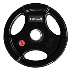 ULTIMATE FITNESS - DISCO OLÍMPICO ENGOMADO CON AGARRES 10 KG