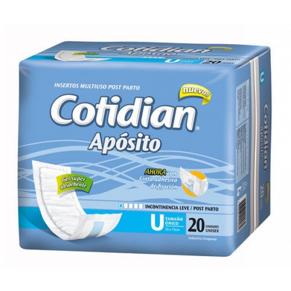 COTIDIAN - APOSITO FEMENINO CORTO 20 UNIDADES
