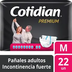 COTIDIAN - PAÑALES ADULTOS PREMIUM TALLLA M 22 UNIDADES