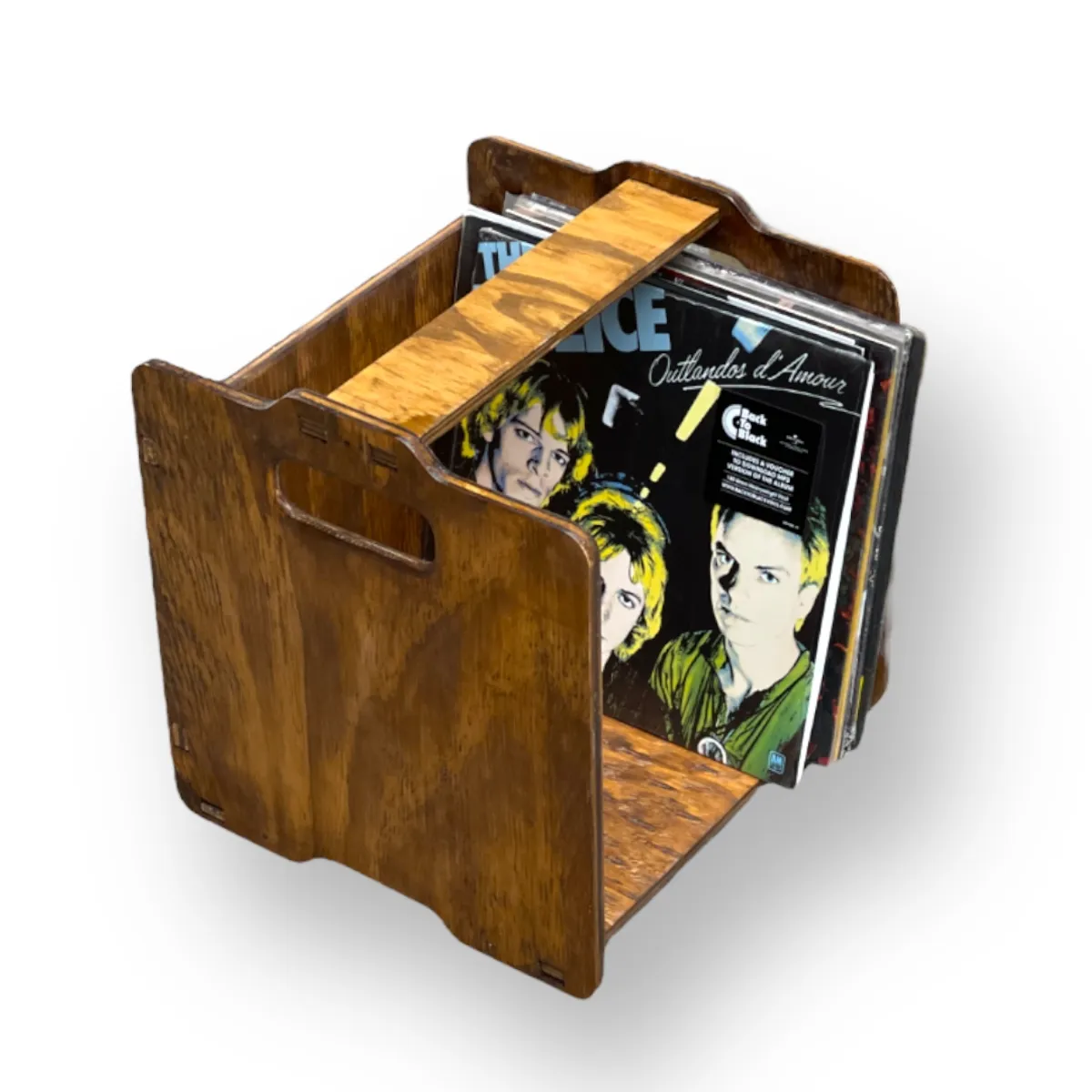 ENTORNO ESTUDIOS - Cajón Apilable Para Vinilos Encina