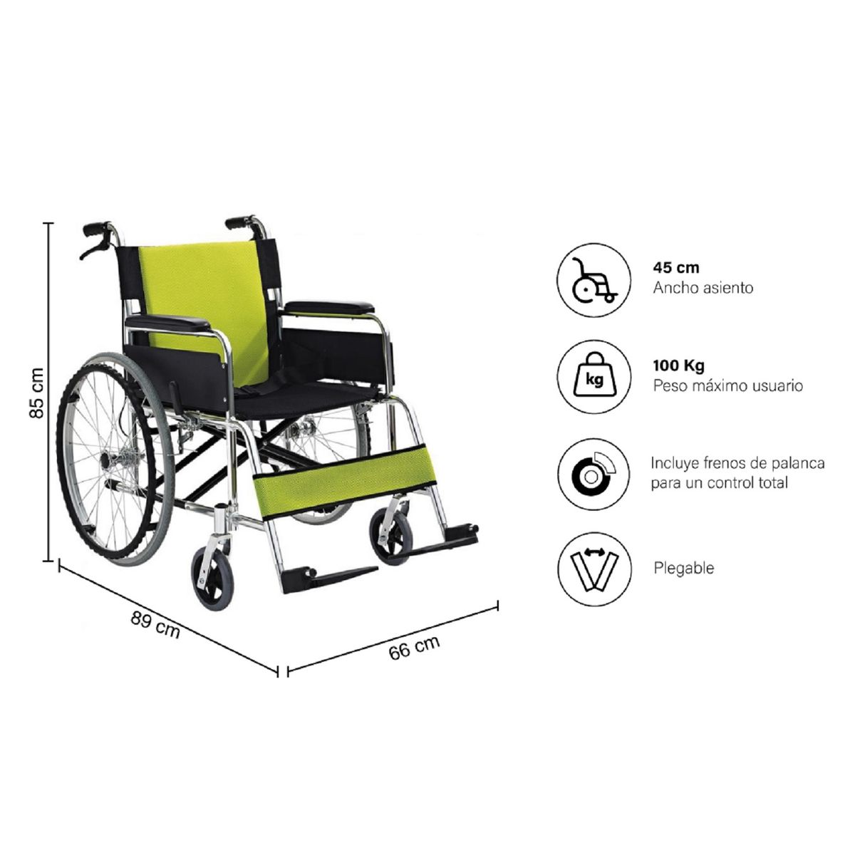 FIRST CARE - SILLA DE RUEDAS ULTRA LIVIANA PREMIUM