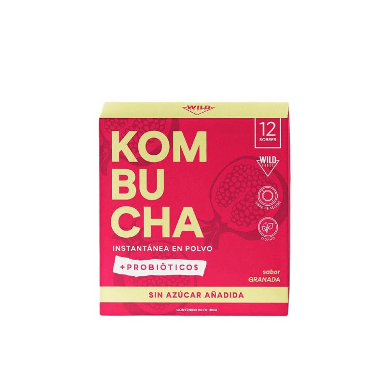 WILD FOODS - KOMBUCHA INSTANTÁNEA 12 UNIDADES 15G -  Grenade