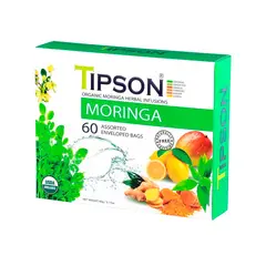 BASILUR - Te Verde Moringa Frutal Tipson Caja 60 Bolsas