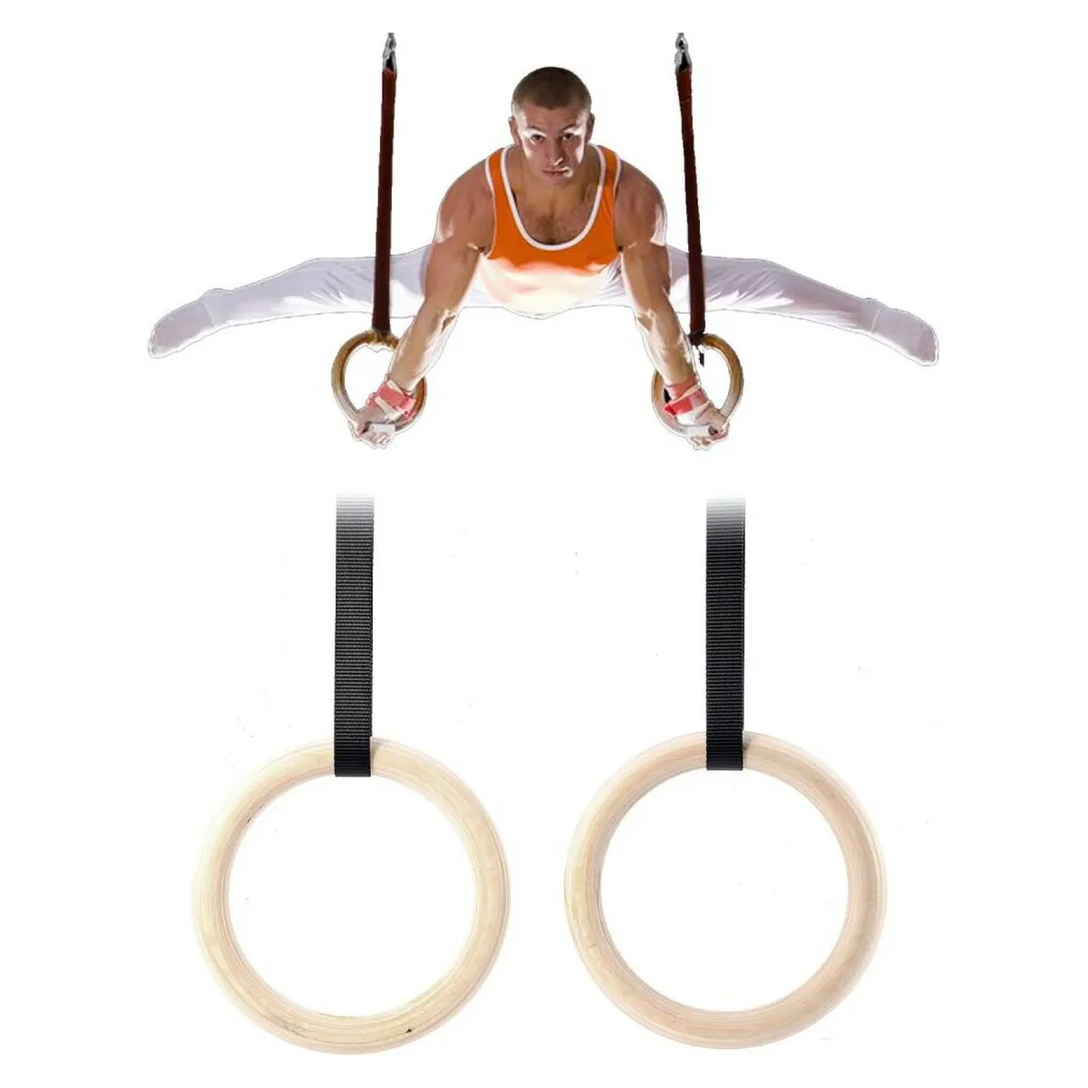 BASKO FITNESS - Anillas Olimpicas Madera