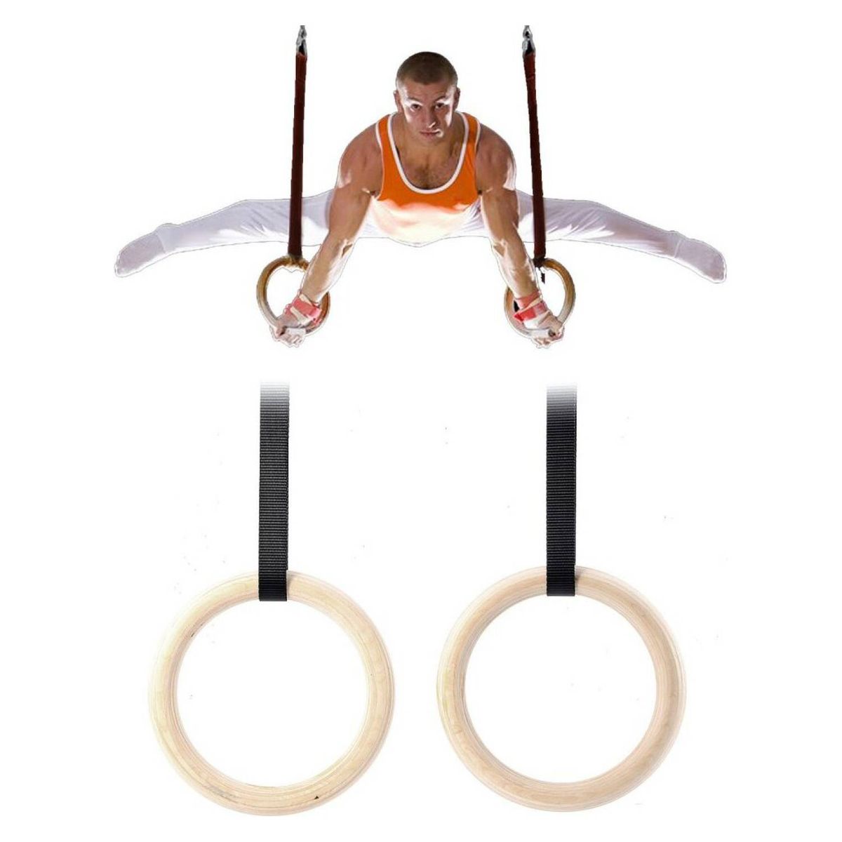 BASKO FITNESS - Anillas Olimpicas Madera