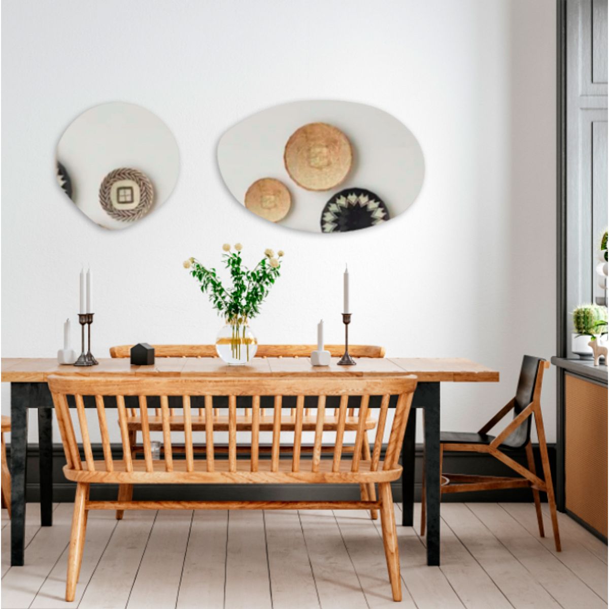 DELL ORTO - Espejo Belga orgánico con bastidor 72x111 cm - Locone