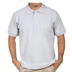 90 GRADOS - Polera Pique Hombre Manga Corta Gris