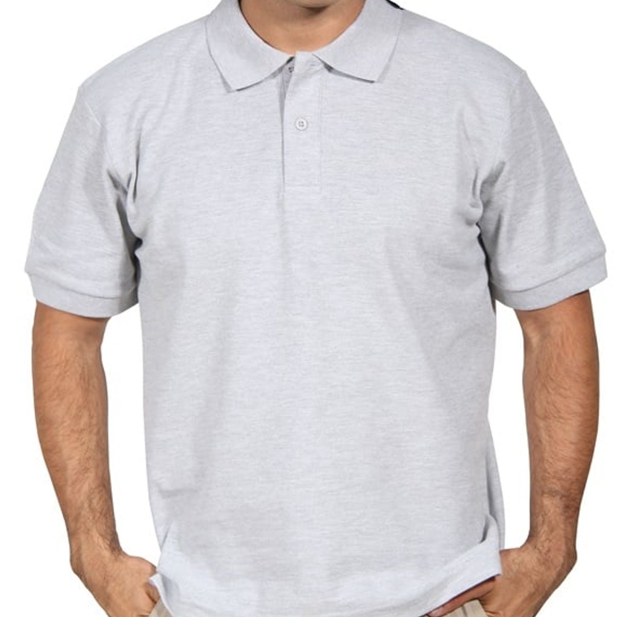 90 GRADOS - Polera Pique Hombre Manga Corta Gris