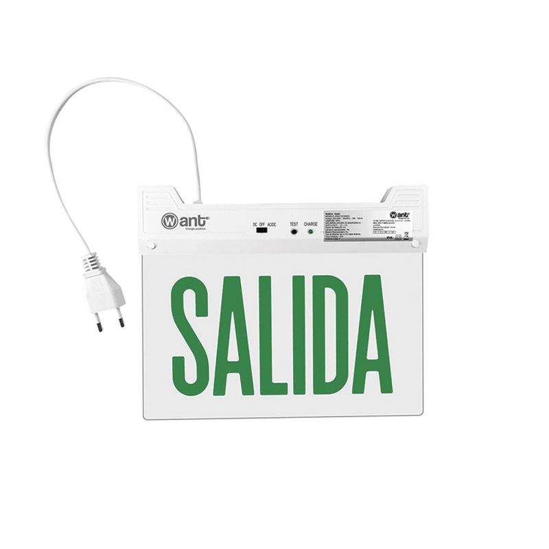 WANT - Señalética LED Emergencia Salida Certificación SEC
