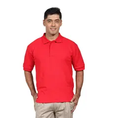 90 GRADOS - Polera Pique Hombre Manga Corta Roja