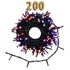 GENERICO - Luces Navidad led Lineal Multicolor 200 8 Modos 13Mts