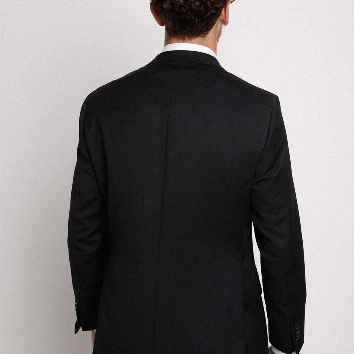TRIAL - Chaqueta Hombre Formal Lana S100'S Liso Slim Mix&Color Negro