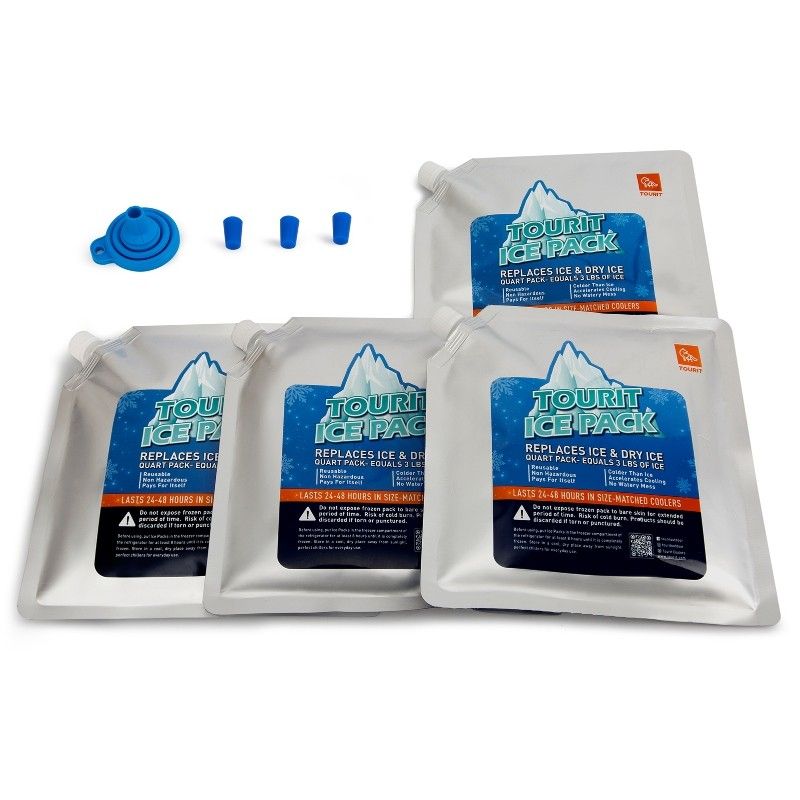 TOURIT - Tourit Paquete de Hielos Reutilizables para Refrigeración Pack x4