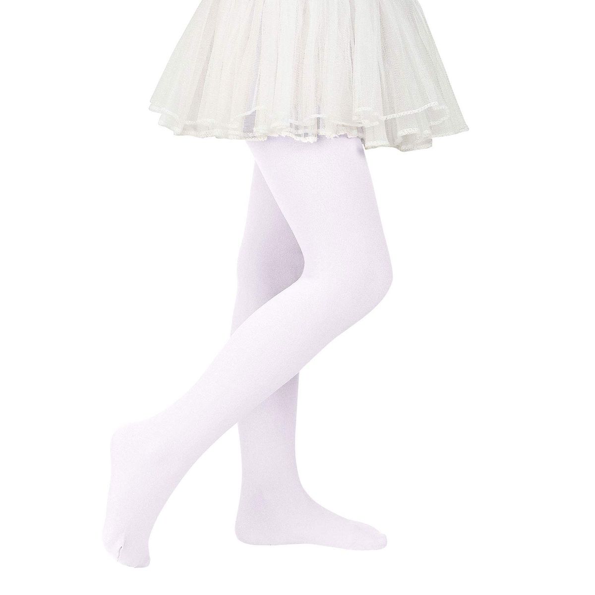 EVERSO - Pack2 Pantys Panties Blanca Y Piel Para Ballet Niña.