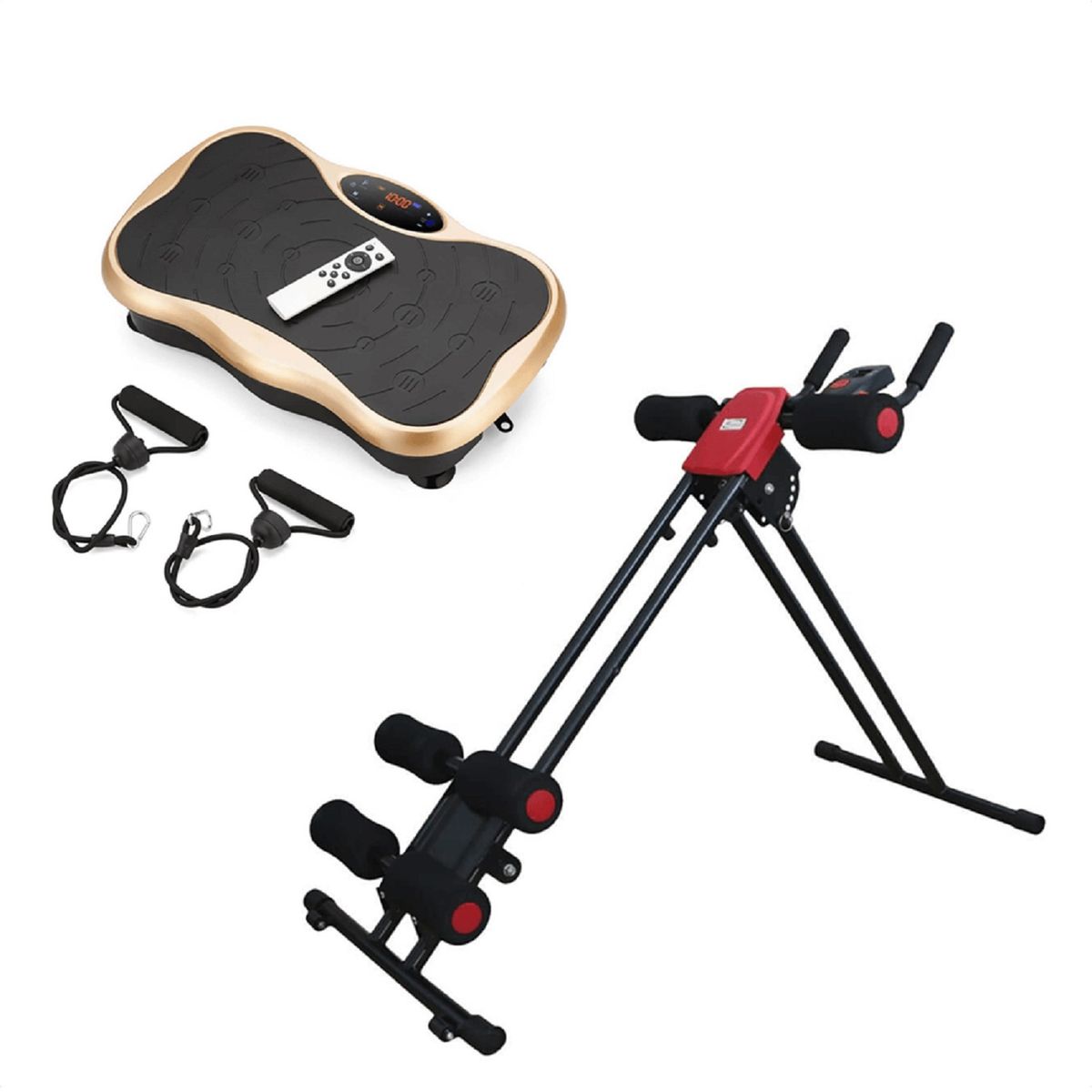 ULTIMATE FITNESS - MÁQUINA ABDOMINALES AB CRUNCHER  PLATAFORMA VIBRATORIA V1O