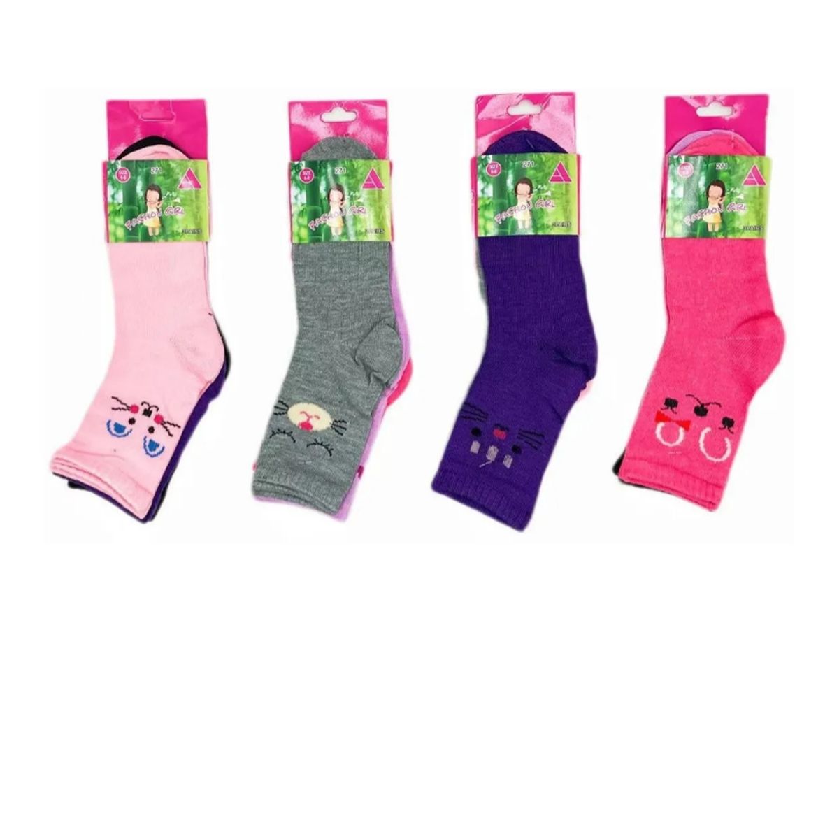 EVERSO - Pack 12 Pares Calcetín Algodón Con Bambu Para Juvenil Niña.