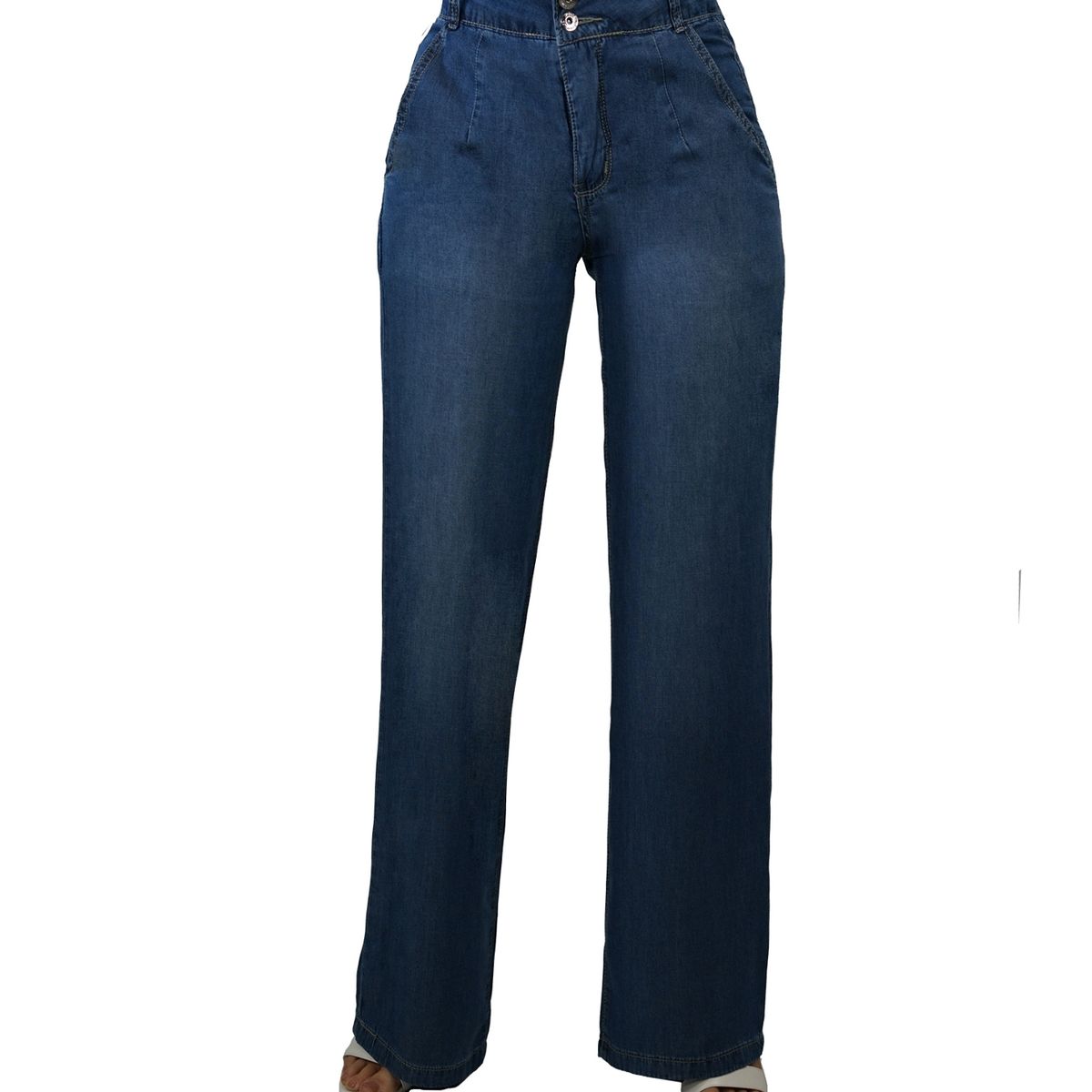 TENTATION - Pantalon Tencel Tiro Alto