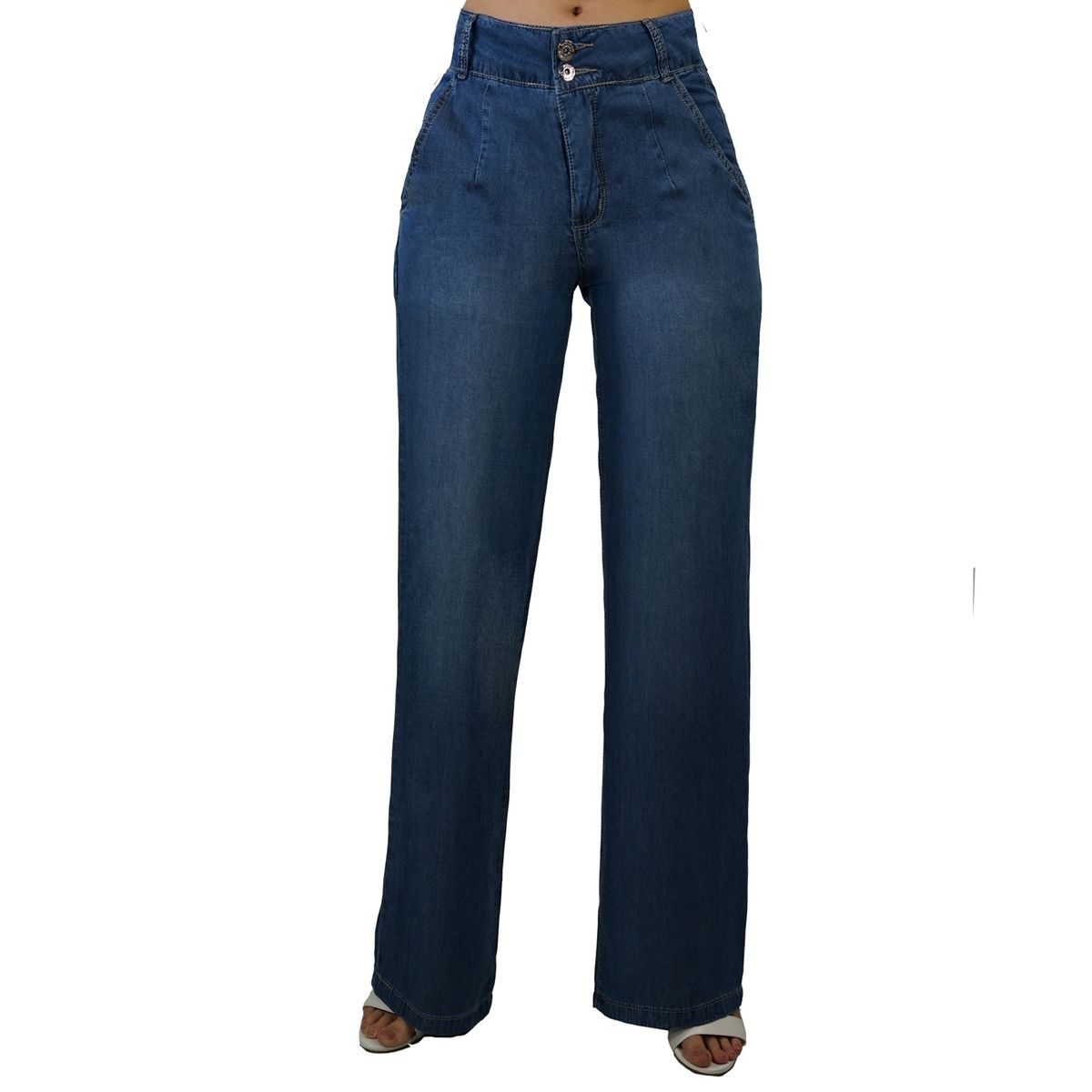 TENTATION - Pantalon Tencel Tiro Alto