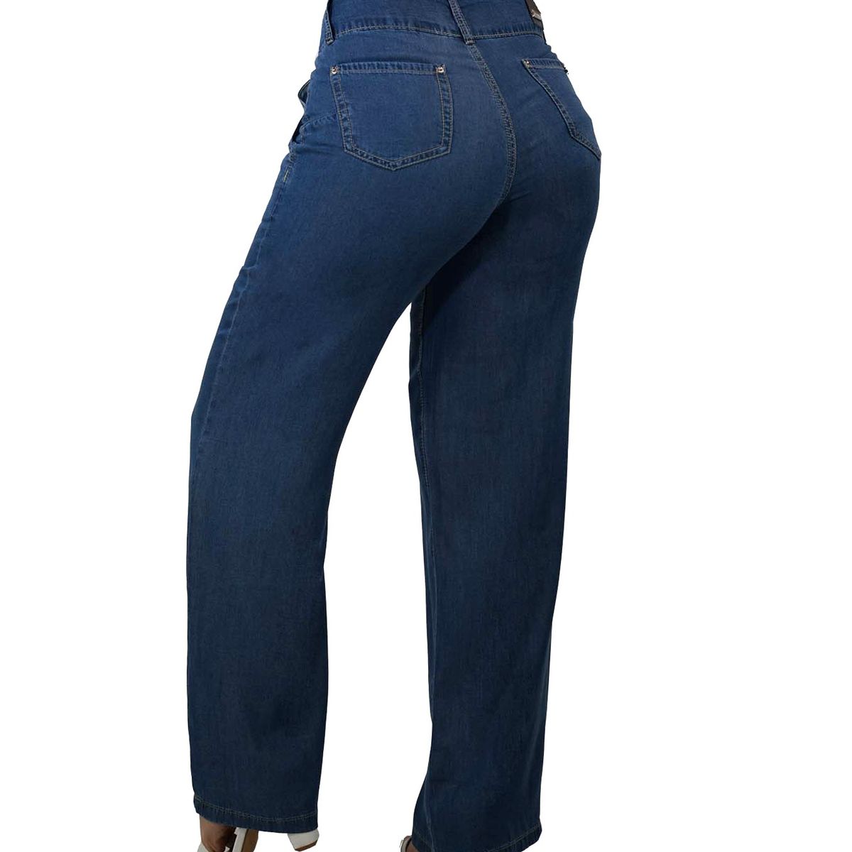 TENTATION - Pantalon Tencel Tiro Alto