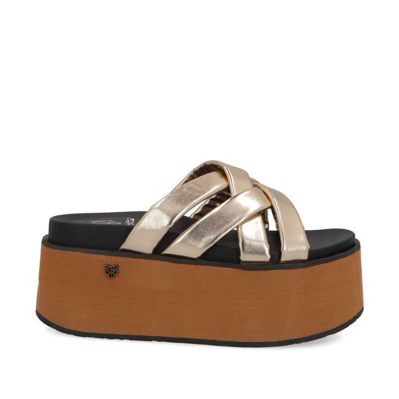 GOTTA - Sandalia Mujer Plataforma Dorada 35184