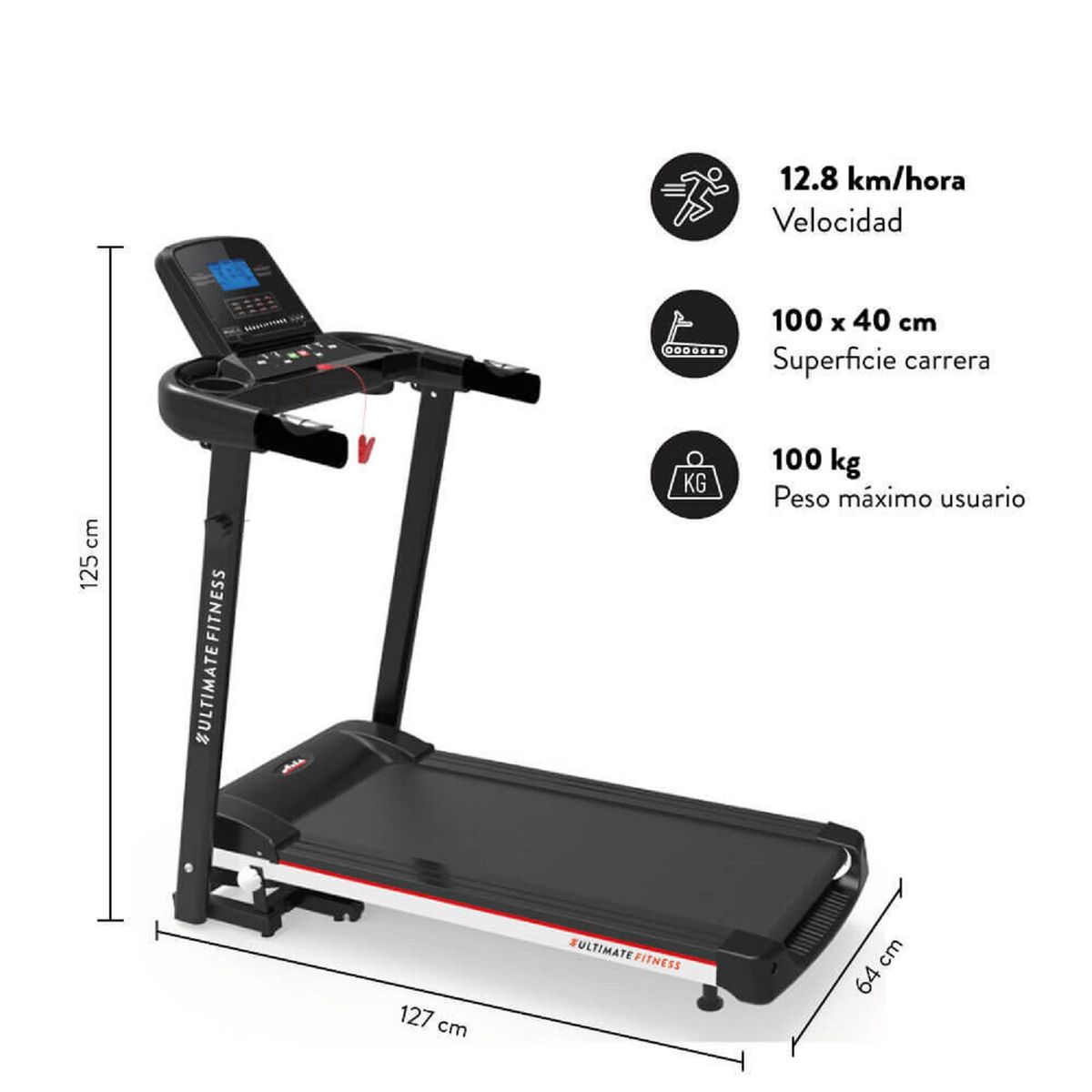ULTIMATE FITNESS - PACK TROTADORA ELÉCTRICA E310 PRO + SET MANCUERNAS 20 KG PRO