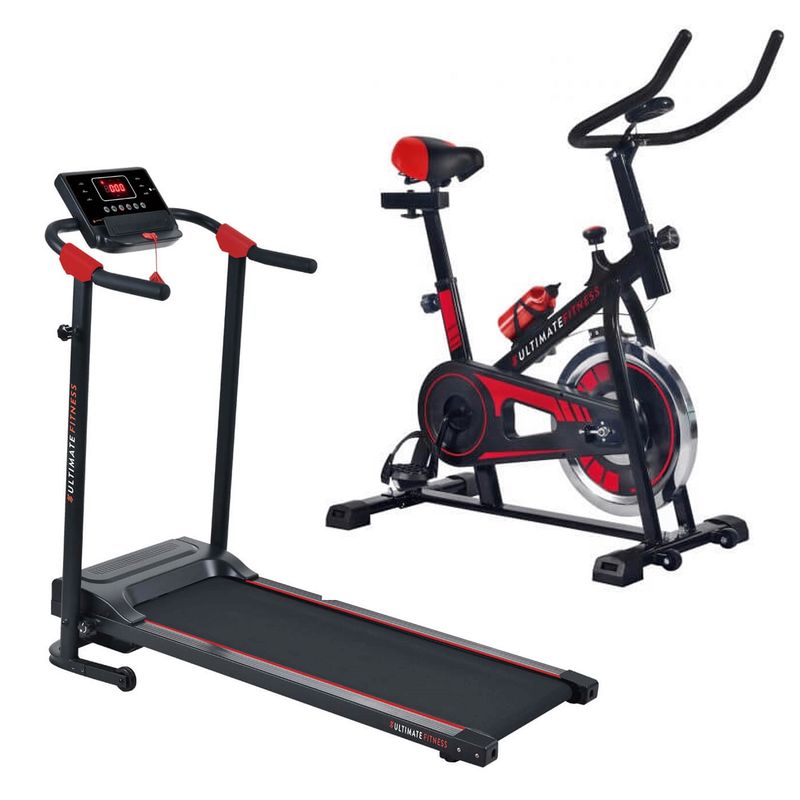 ULTIMATE FITNESS - PACK TROTADORA ELÉCTRICA E100  BICICLETA SPINNING Z50 PRO