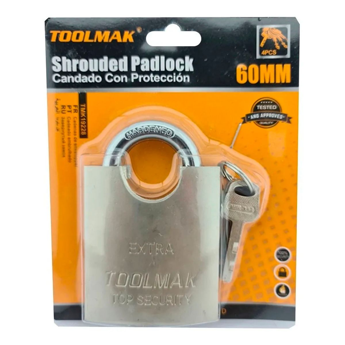 GENERICO - Candado De Seguridad Con Proteccion Acero 60mm Toolmak