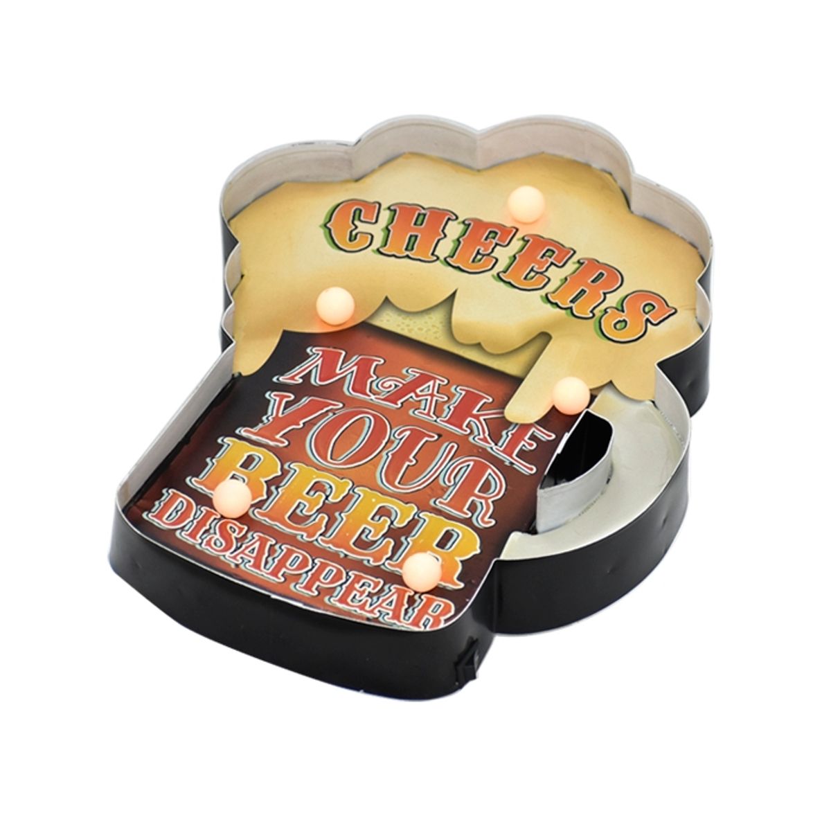 MSA MUEBLES SANTA ANA - LETRERO VINTAGE LED CHEERS (30 x 5 x 36 cms.)