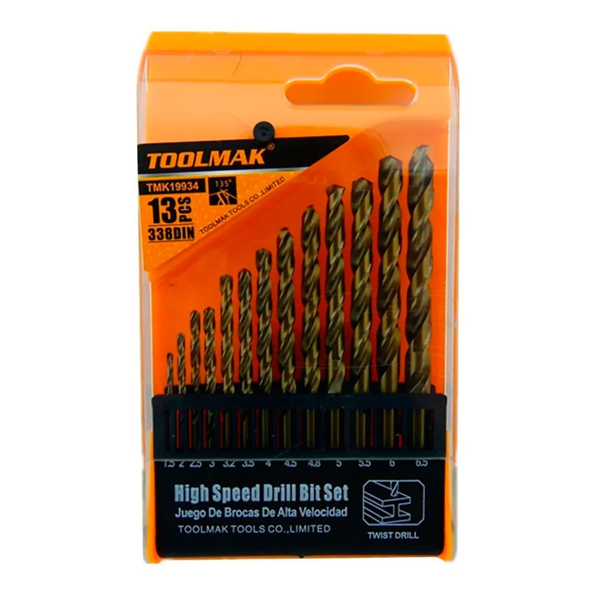 GENERICO - Kit Set Juego Brocas Para Metal 13 Piezas Tmk19934