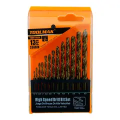 GENERICO - Kit Set Juego Brocas Para Metal 13 Piezas Tmk19934