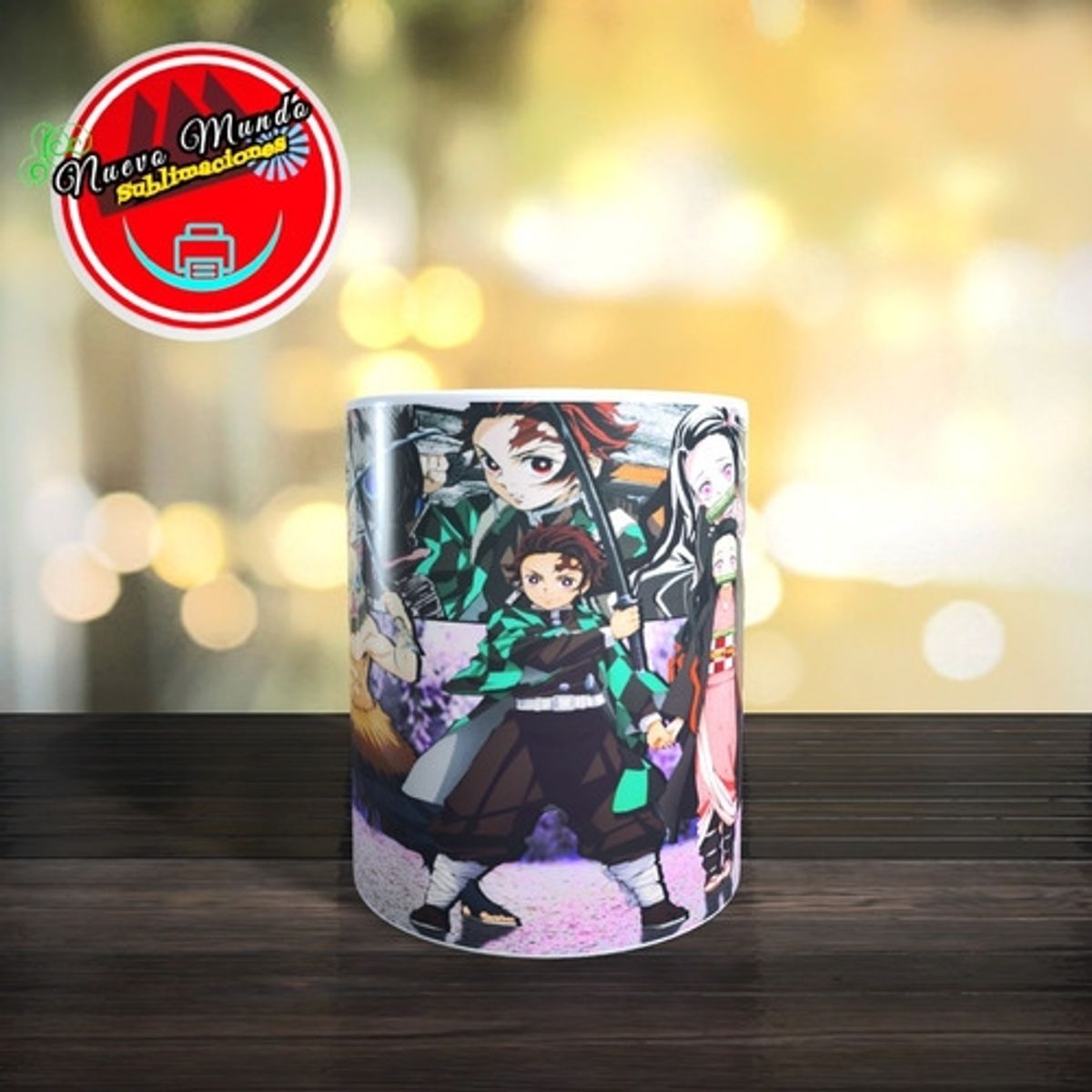GENERICO - Taza Blanca De Demon Slayer - Cazadores De Demonios