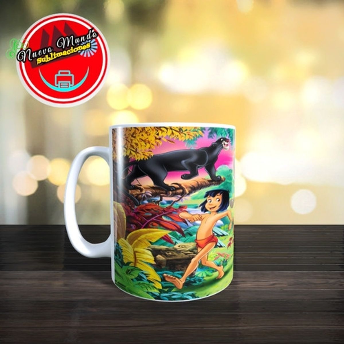 GENERICO - Taza Blanca El Libro De La Selva - Personajes