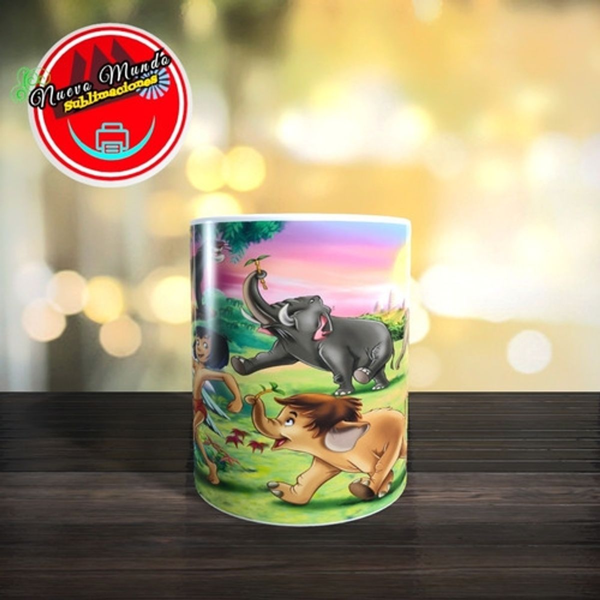 GENERICO - Taza Blanca El Libro De La Selva - Personajes