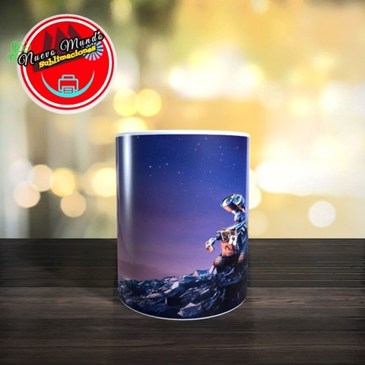 GENERICO - Taza Blanca De Wall·e - Mirando Al Espacio