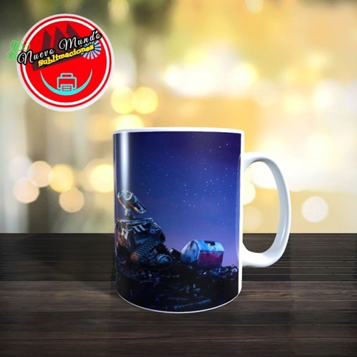 GENERICO - Taza Blanca De Wall·e - Mirando Al Espacio