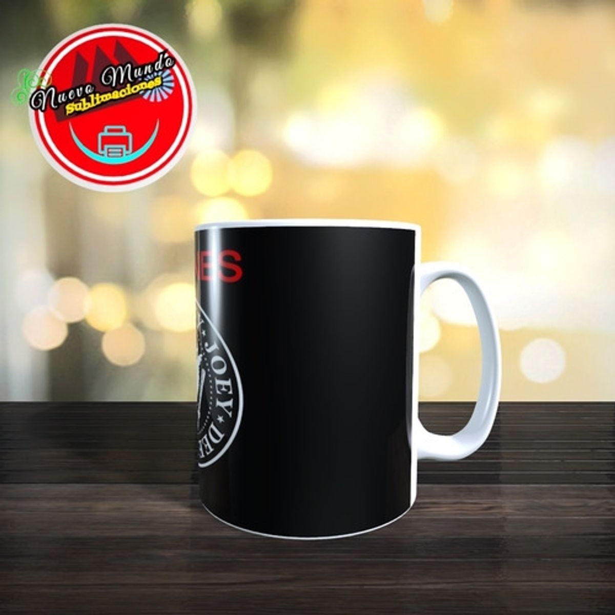 GENERICO - Taza Blanca De Ramones Logo