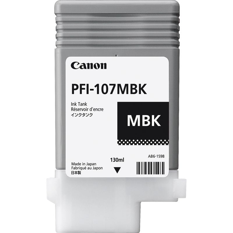 CANON - Cartucho De Tinta Canon PFI-107MBK Negro Mate Original - Negro